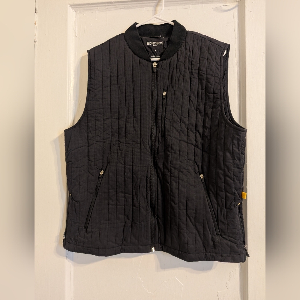 Bonobos Men's Spring Light WeightVest Black Primaloft Down- L 44/46 Chest